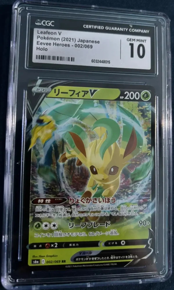 Leafeon V CGC Gem Mint 10 slab
