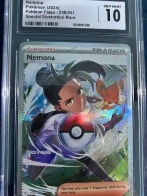 Nemona SIR Paldean Fates CGC Gem Mint 10 slab